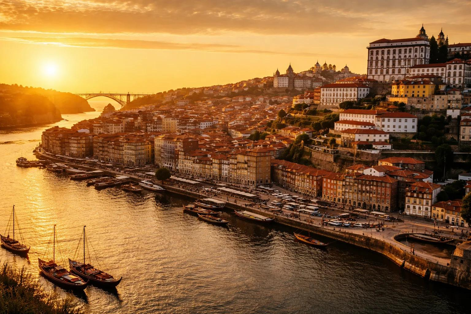 Paisagem do Porto, em Portugal